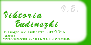 viktoria budinszki business card